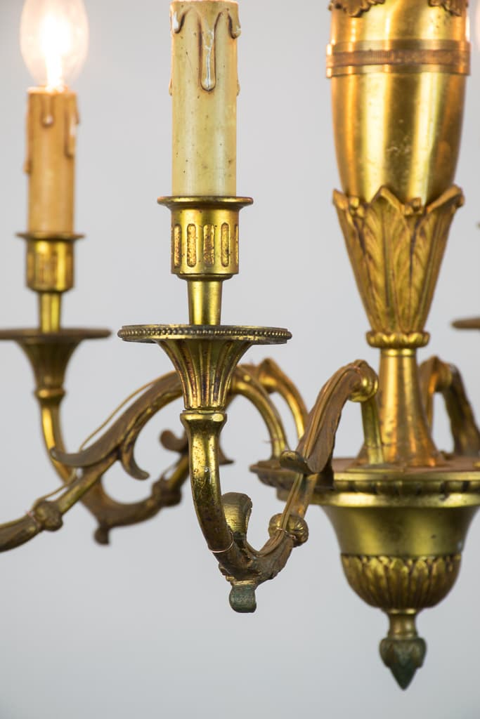 French Louis XVI Style Six Lights Chandelier - French antique chandeliers & pendants 3