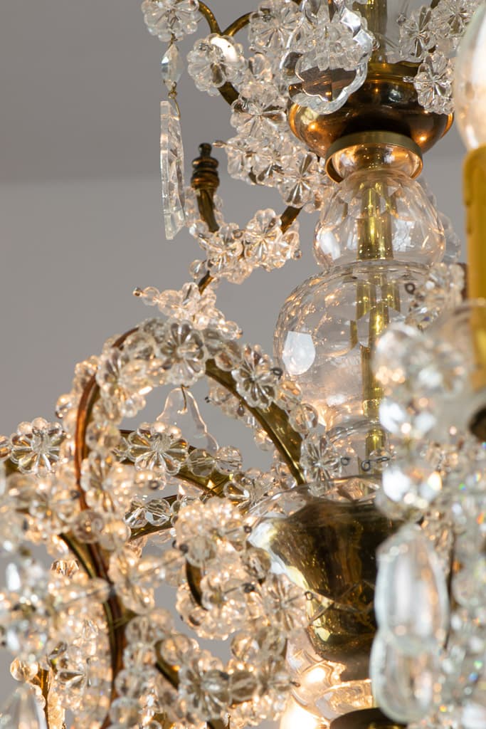 Rare Multicolor Prisms Fine Cut Crystal Chandelier - French antique chandeliers & pendants 4