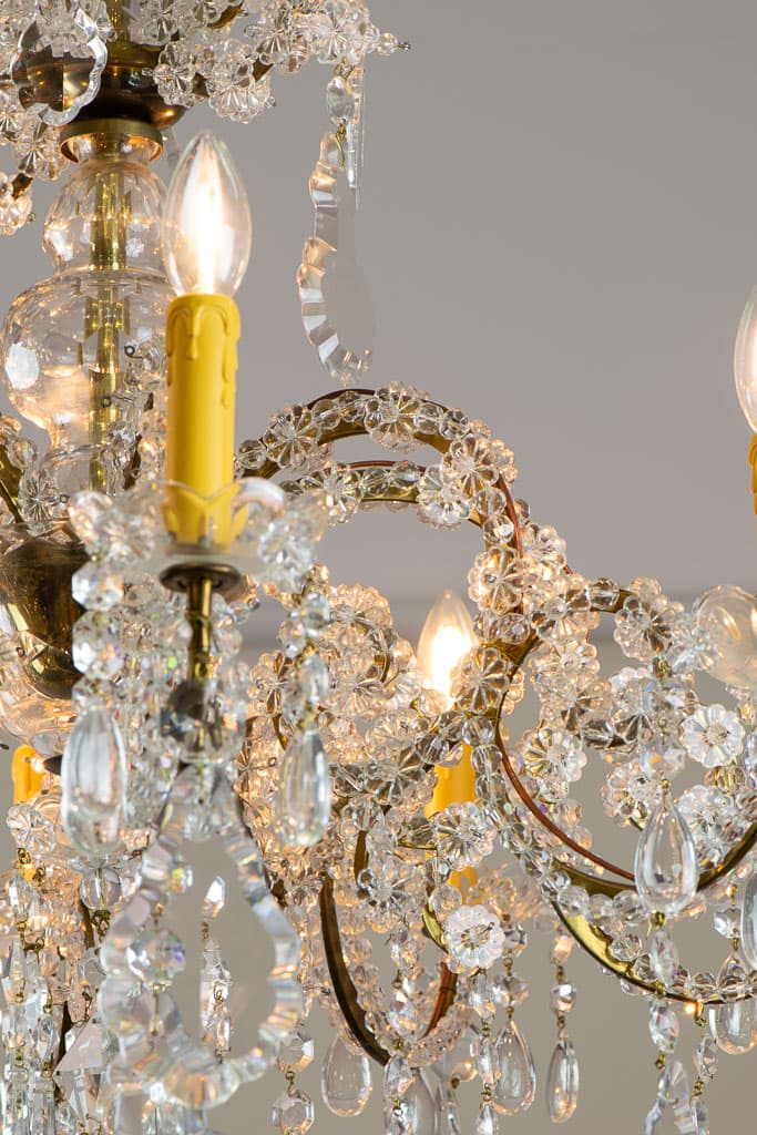 Rare Multicolor Prisms Fine Cut Crystal Chandelier - French antique chandeliers & pendants 2