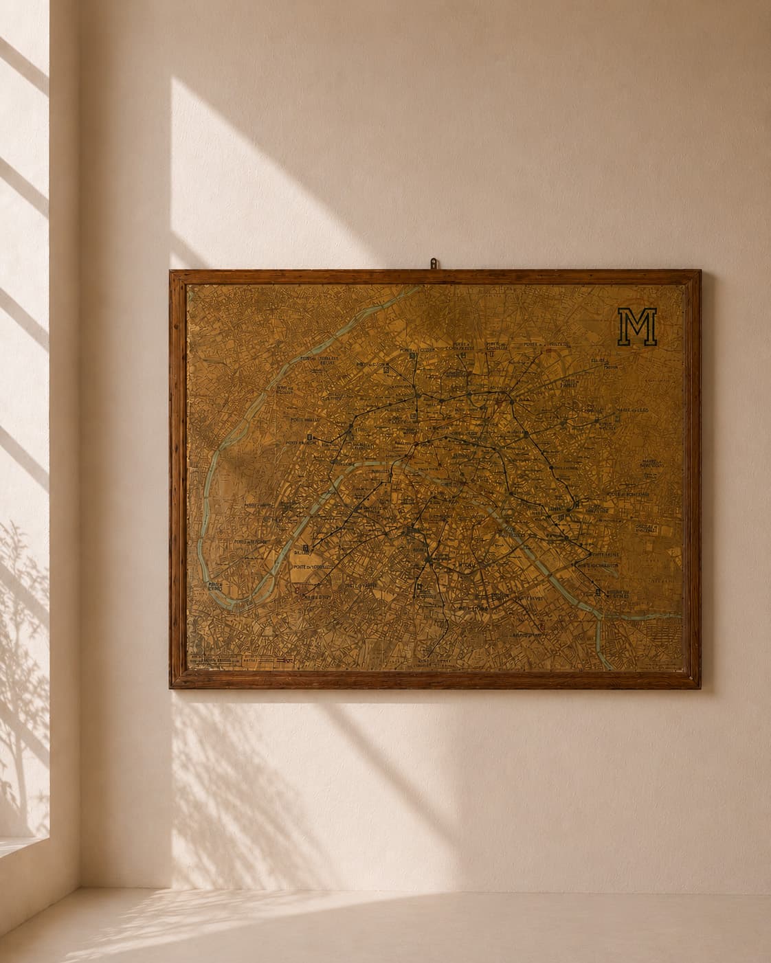 French Antique Paris Metro Map - French antique decorative objects 4