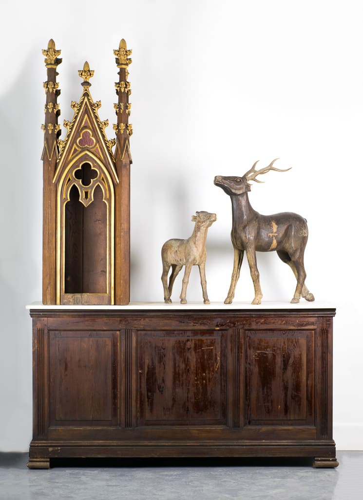 French Marble Top Shop Counter - French antique counters 2