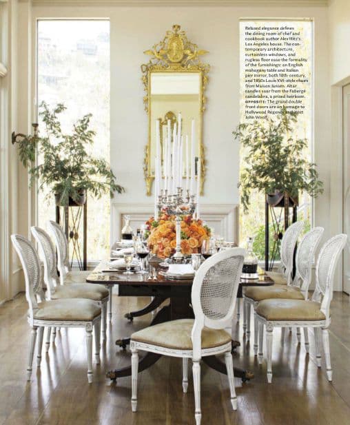 French Louis XVI Style Leather and Caned Chair - French antique dining chairs 6