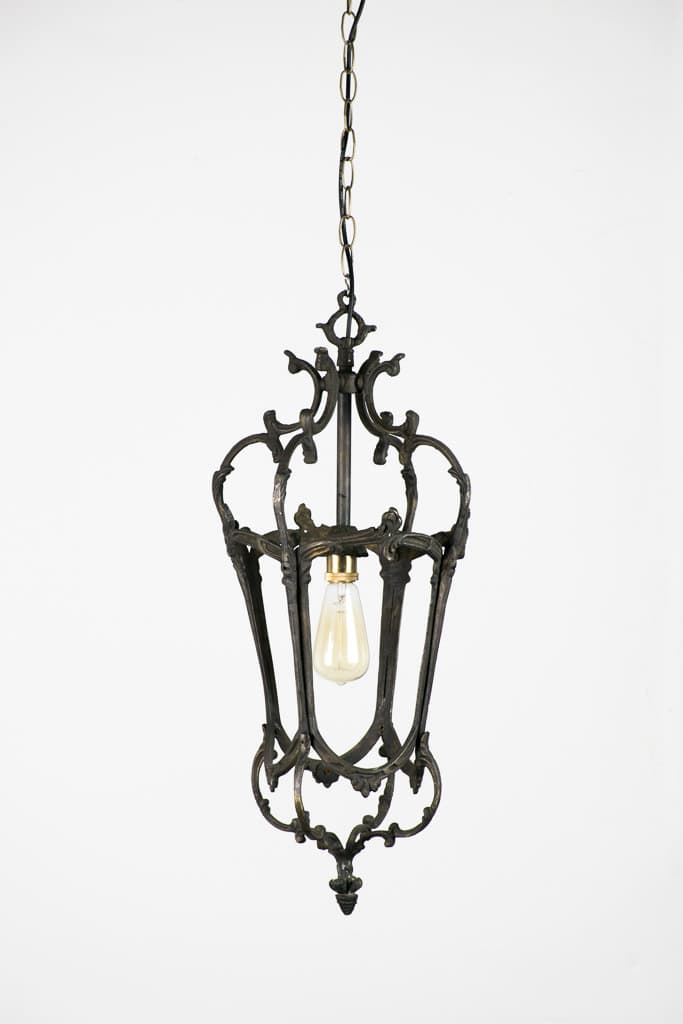 French Louis XV Style Solid Brass Pending Light - French antique chandeliers & pendants 2
