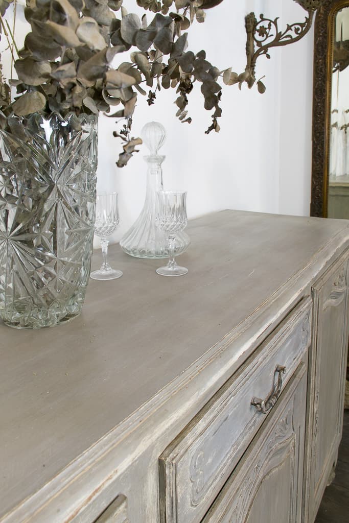 French Louis XV Style Painted Sideboard - French antique cabinets 4