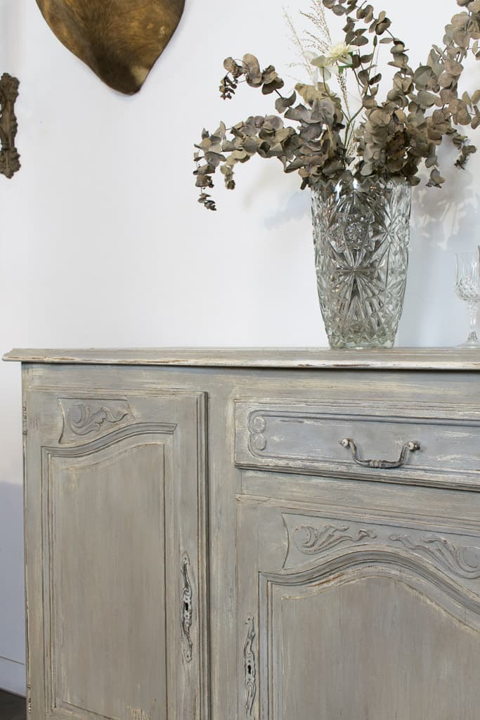 French Louis XV Style Painted Sideboard - French antique cabinets 3