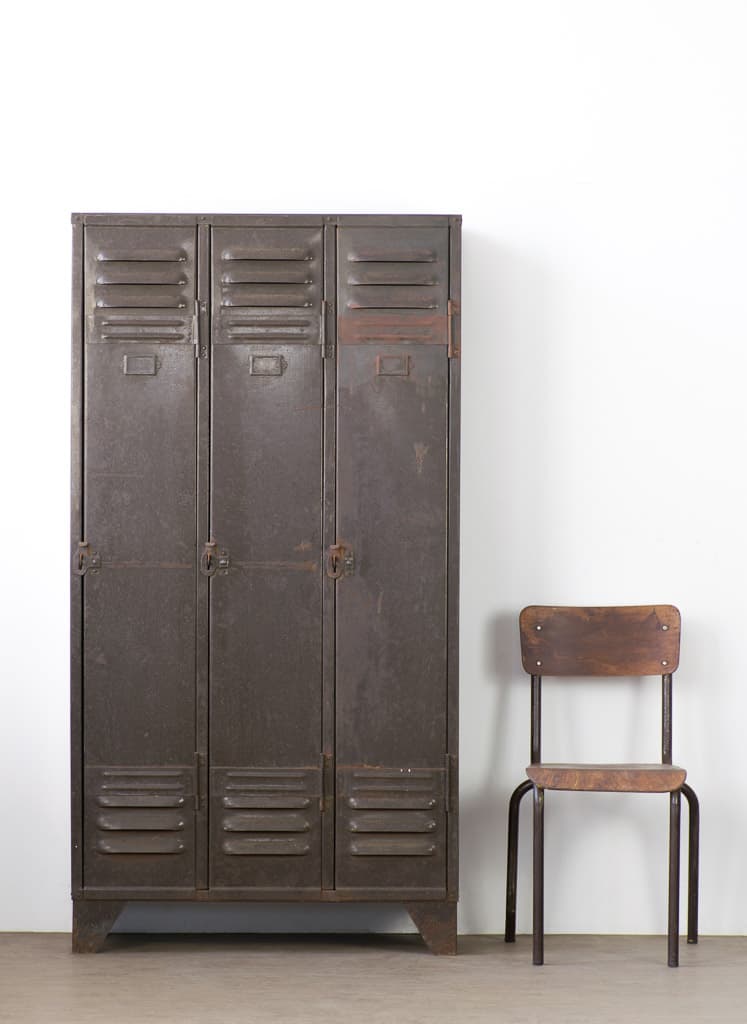 French Industrial Factory Metal Cabinet - French antique industrial cabinets 3