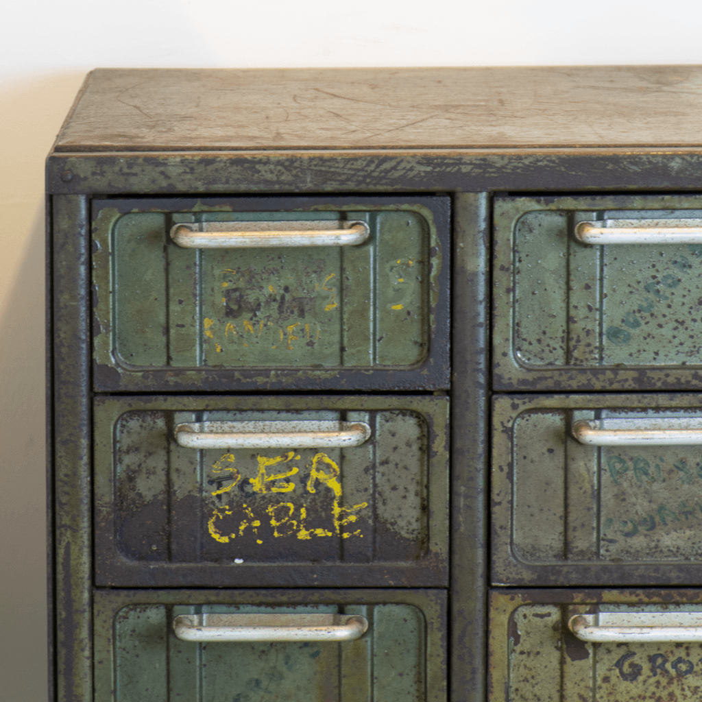 Strafor Robust French Industrial-Style Metal Cabinet - French antique industrial cabinets 2