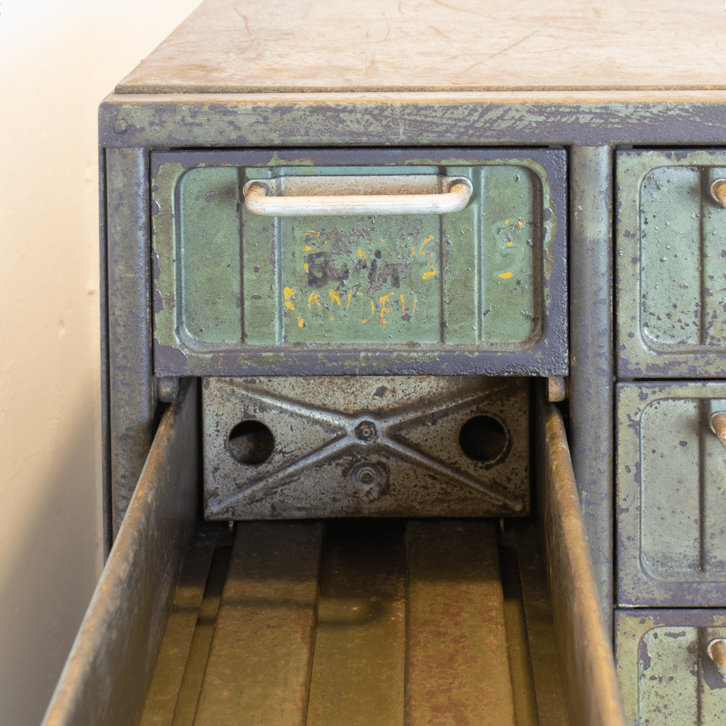 Strafor Robust French Industrial-Style Metal Cabinet - French antique industrial cabinets 3
