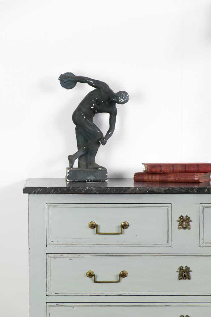 19th Century Louis XVI Style Black Marble-top Chest - French antique chest of drawers 2