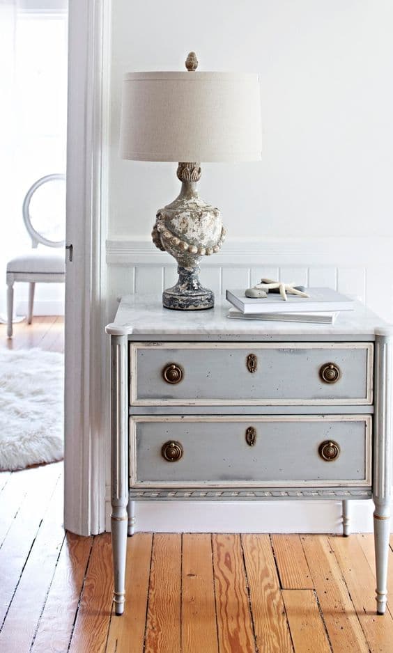 19th Century Louis XVI Style Black Marble-top Chest - French antique chest of drawers 5