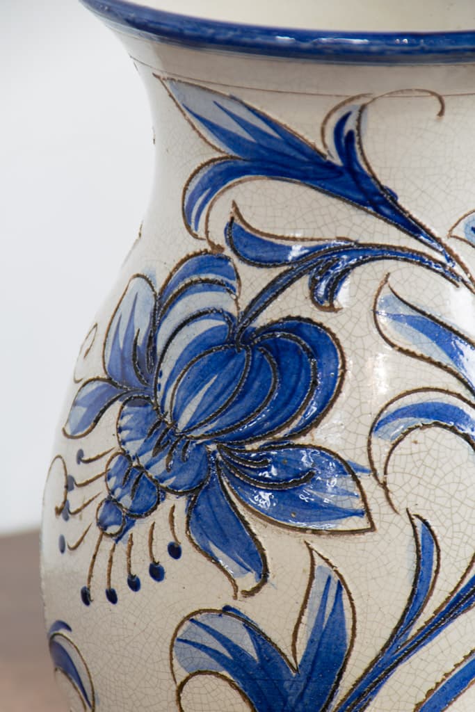 Pair of French Blue and White Pottery - French antique decorative objects 2