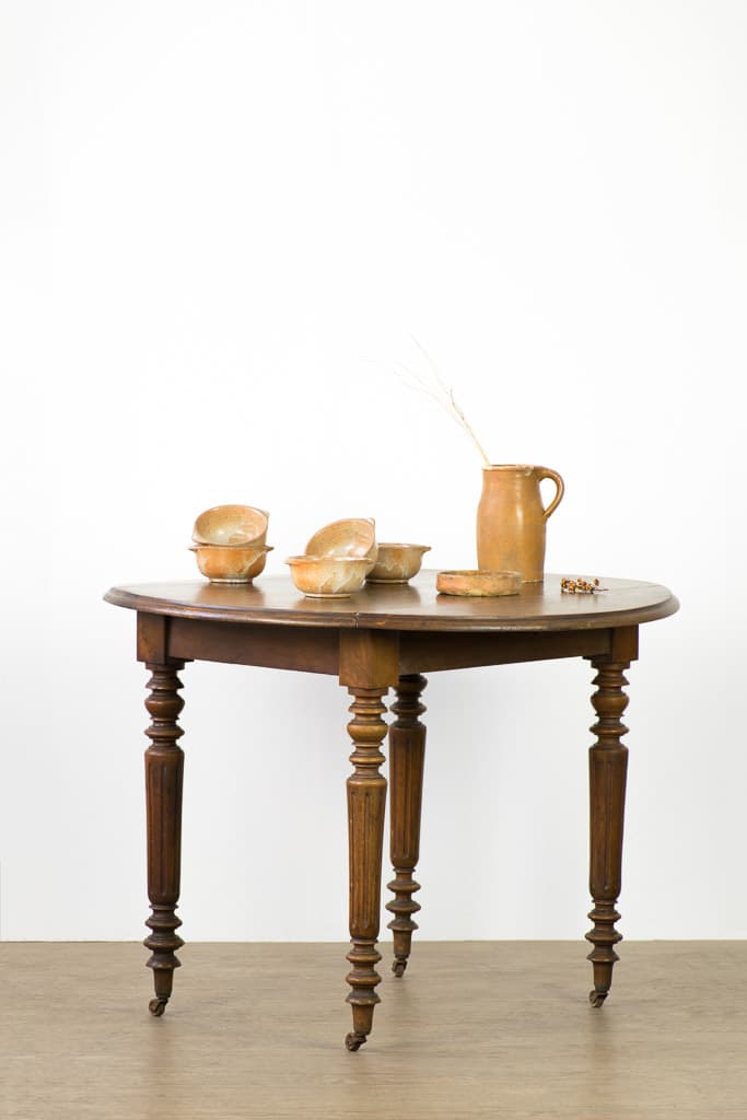 French Country Style Foldable Round Table - French antique side tables 2