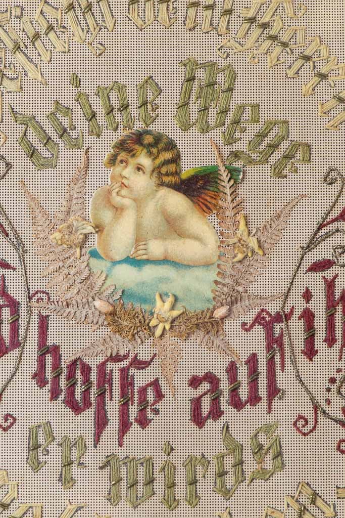German Hand Knitted Decorative Mural - French antique decorative objects 2