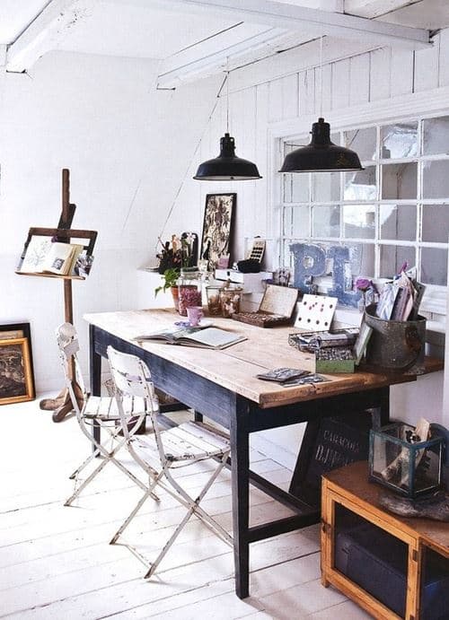 French Rustic Style Painted Table - French antique dining tables 4