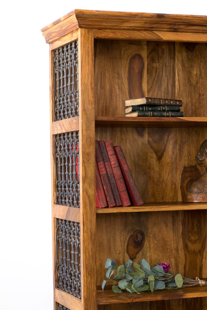 Beautiful pair of French Metal and Wood Bookcase - French antique display cabinet 5