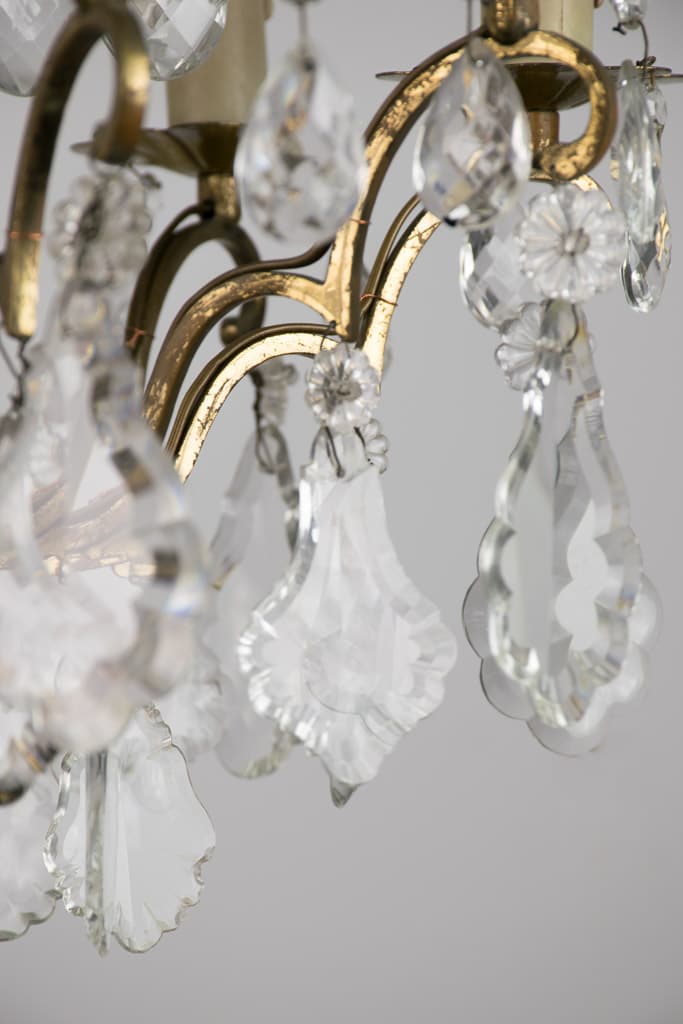 French Louis XV Style Crystal Chandelier - French antique chandeliers & pendants 3