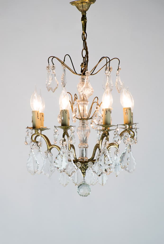 French Louis XV Style Crystal Chandelier - French antique chandeliers & pendants 2