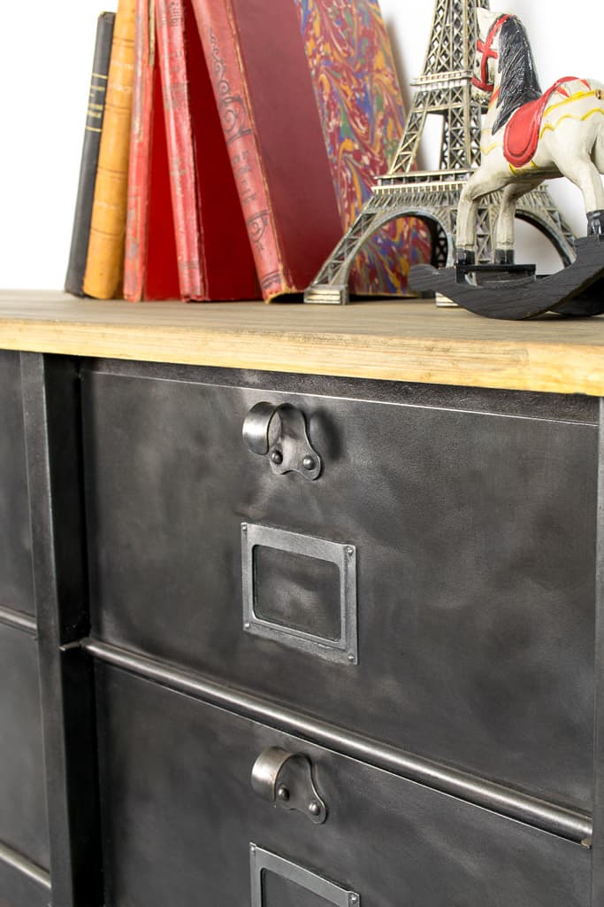French Industrial Metal Cabinet by Strafor - French antique industrial cabinets 3