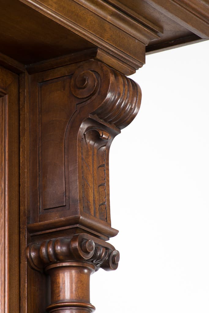 Late 19th Century French Louis XVI Style oak Bookcase - French antique display cabinet 2