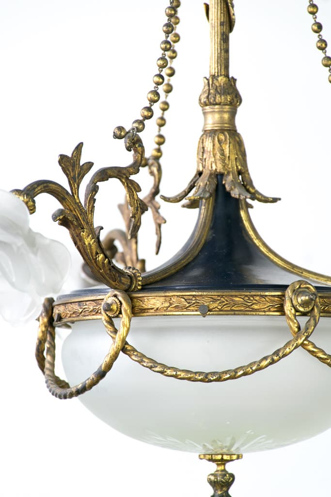 Magnificent French Louis XVI Style Chandelier - French antique chandeliers & pendants 2