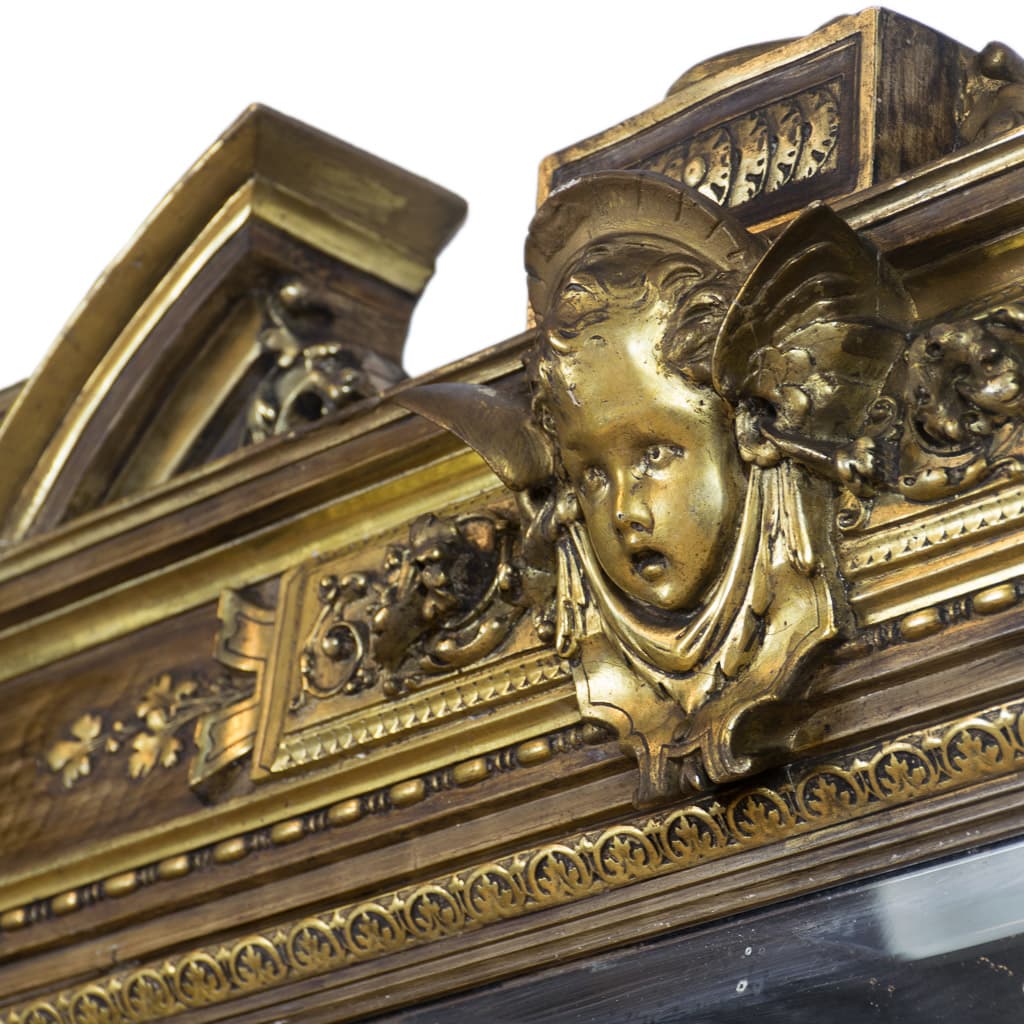 19th Century Gilt Wood Napoleon III Full Height Mirror - French antique mirrors 2