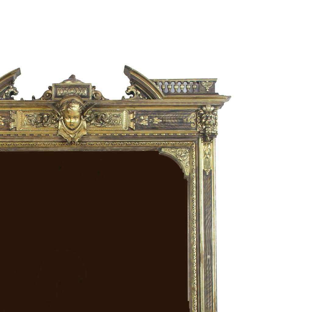 19th Century Gilt Wood Napoleon III Full Height Mirror - French antique mirrors 3