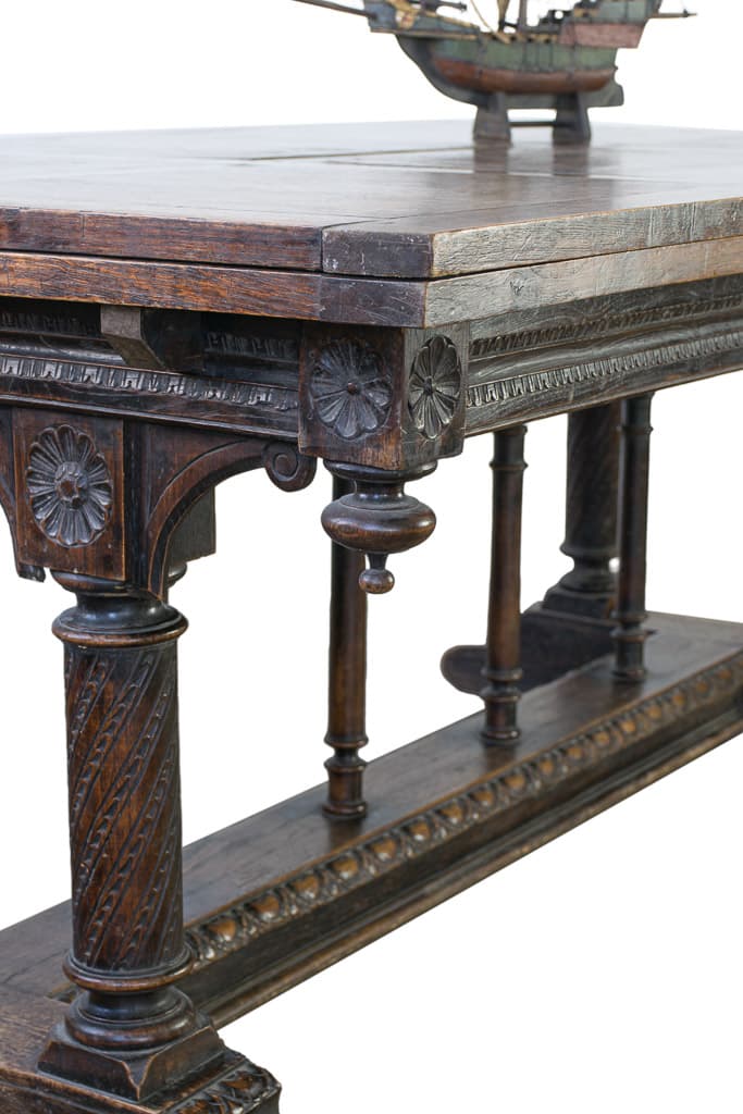French Gothic Style hand-carved antique dining table - French antique dining tables 3