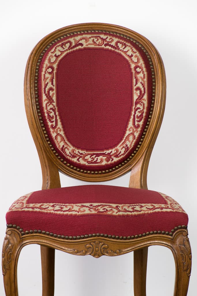 Set of Six Louis XV Style upholstered Dining Chairs - French antique 餐椅 3