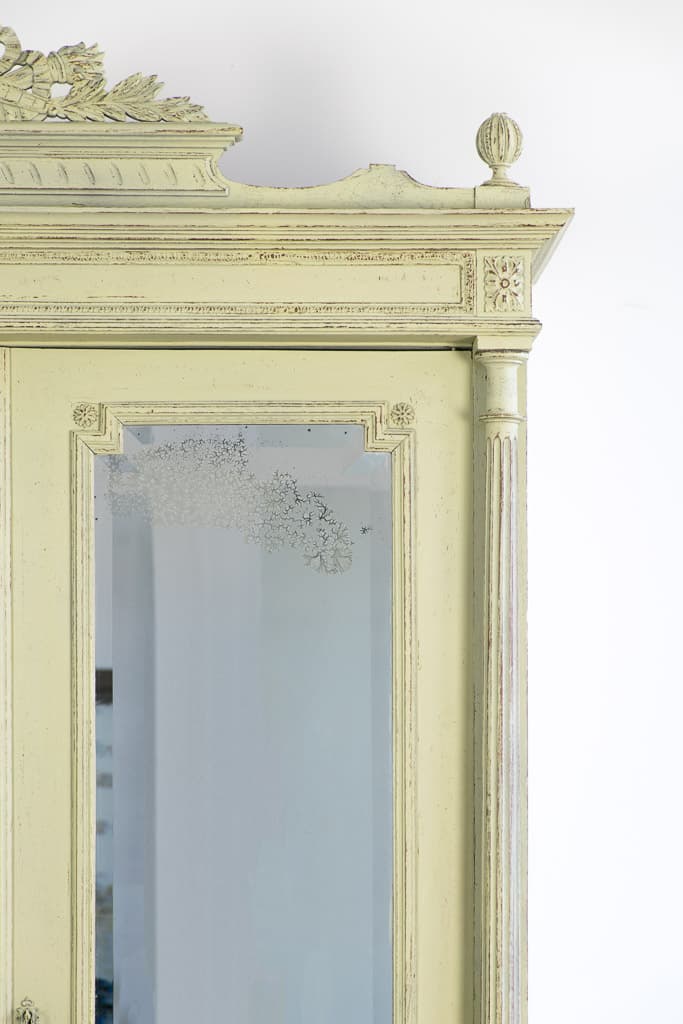 French Louis XVI Style Painted Cabinet - French antique bookcases & armoires 3