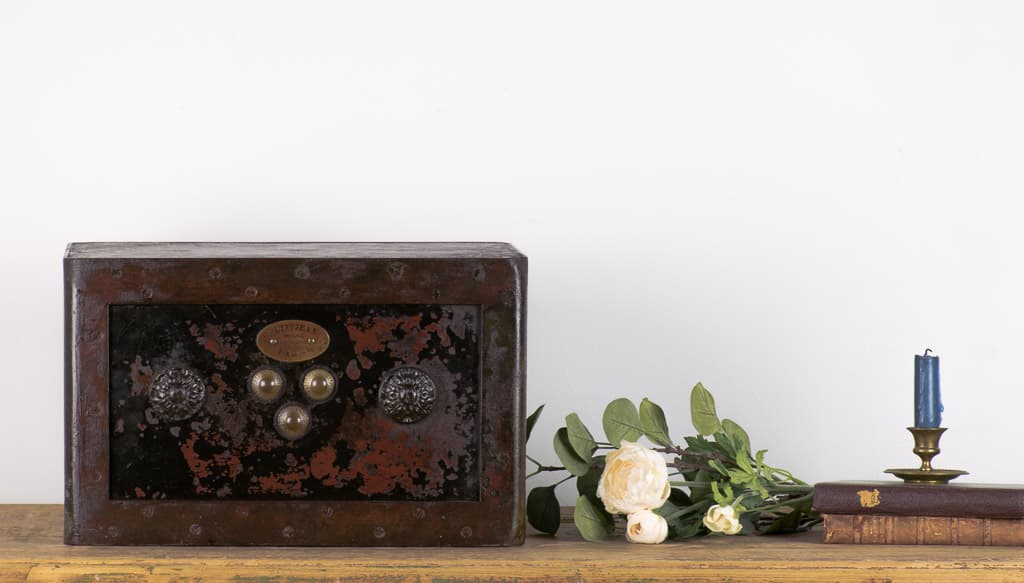 Late 19th Century French Metal Antique Safe - French antique antique safes 2