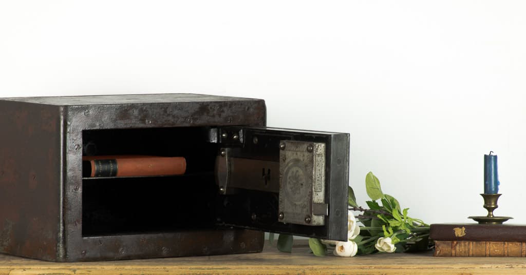 Late 19th Century French Metal Antique Safe - French antique antique safes 5