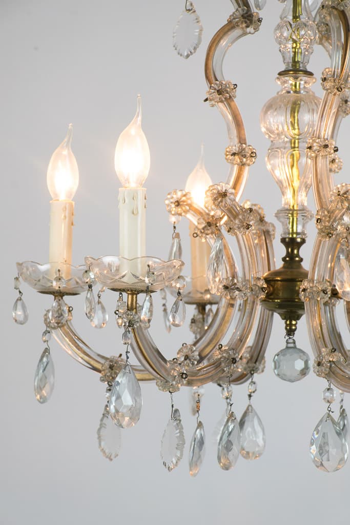 Italian Crystal Chandelier, Circa 1930' - French antique chandeliers & pendants 2