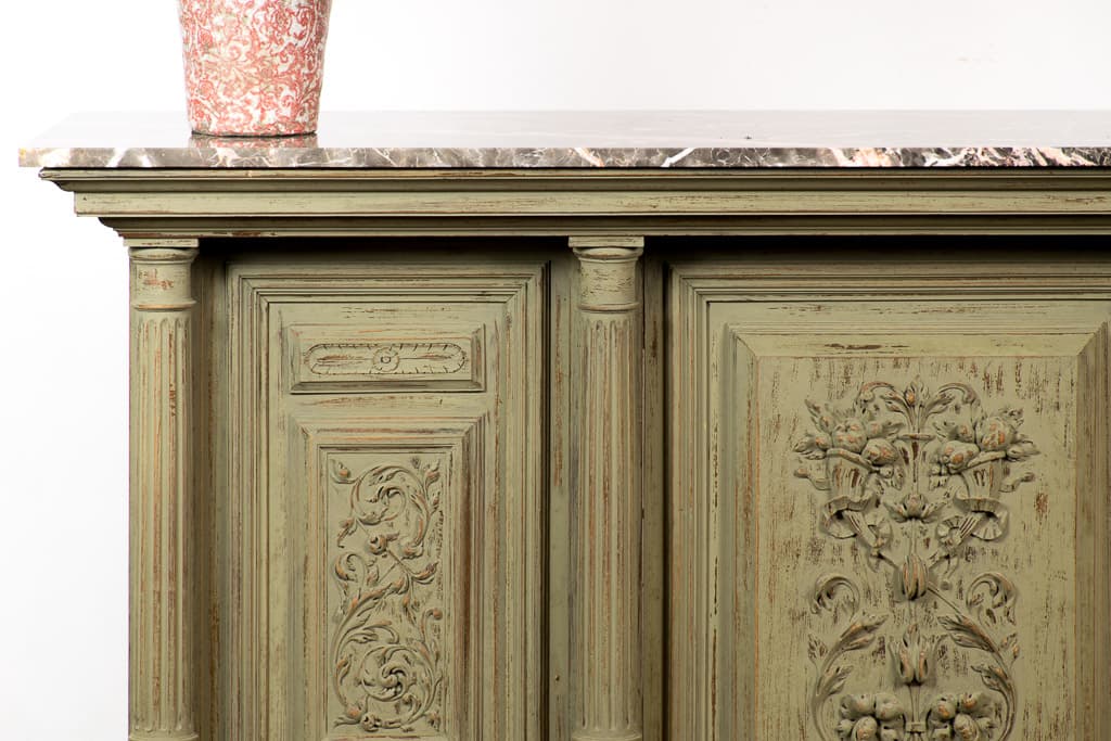 French Marble Top Henri II Style Counter - French antique counters 3