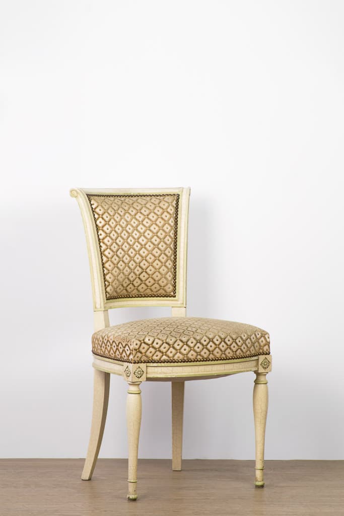 Set of Four French Directoire-Style Painted Wood Dining Chairs - French antique dining chairs 3