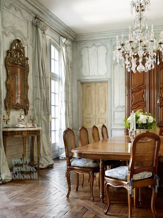Set of Six French Louis XV Style Caned Chair - French antique dining chairs 3