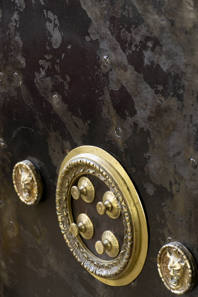 Large Safe with Key and Four-Letter Brass Combinat - French antique antique safes 2