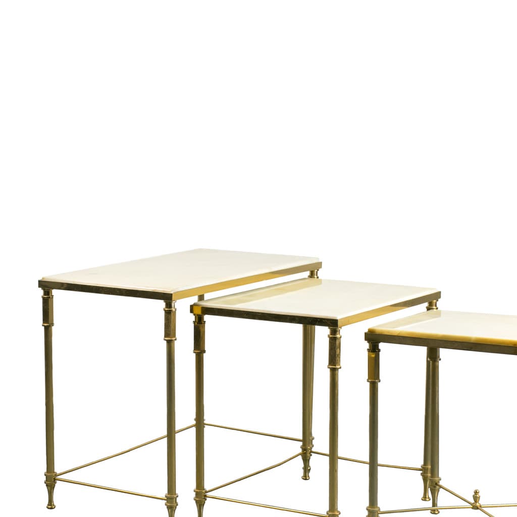 Set of Three French Art Deco Low Table - French antique coffee tables 2