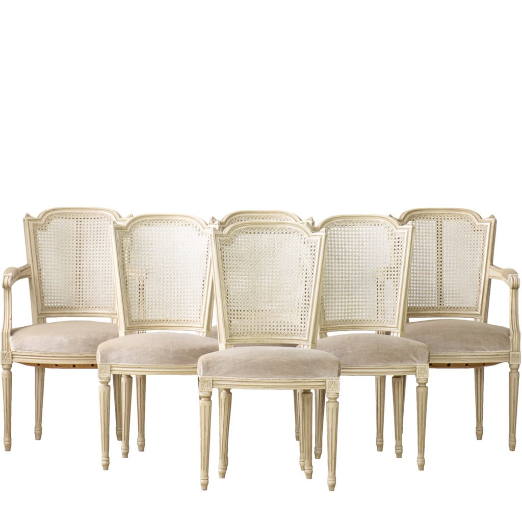 Pair of Early 20th Century Louis XVI Style Armchairs - French antique armchairs 3