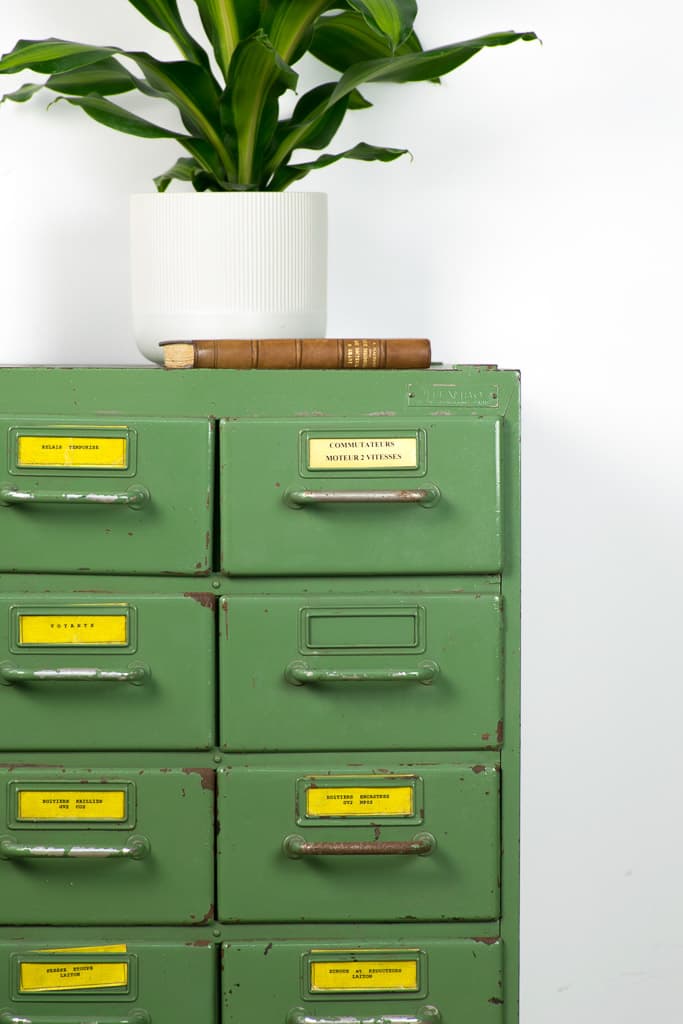 French Industrial Style Metal Cabinet by Flambo - French antique industrial cabinets 3