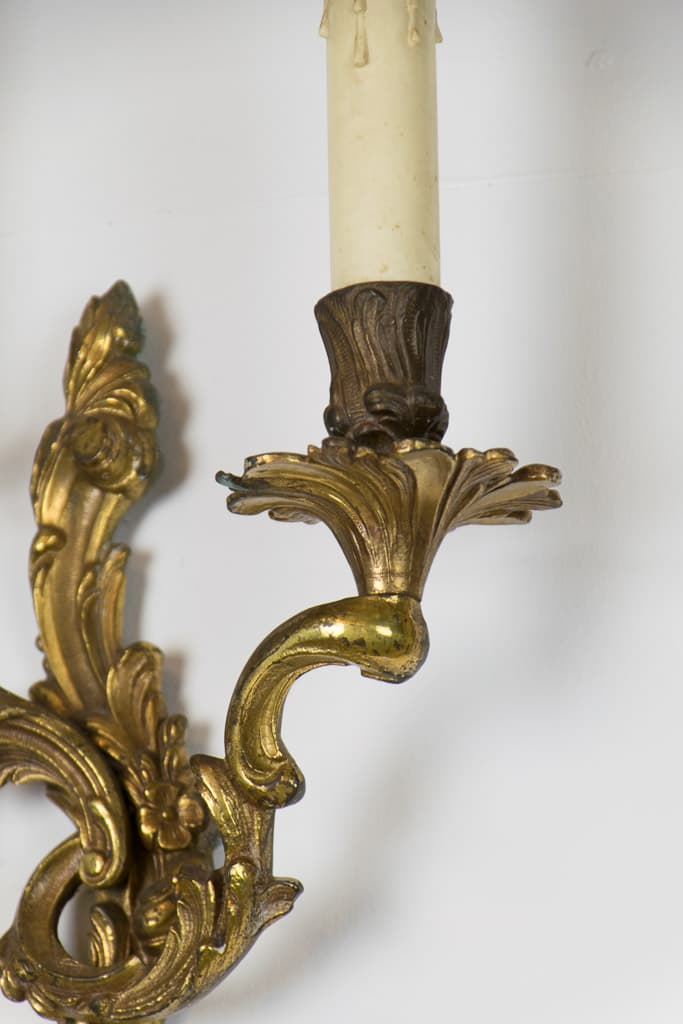 Two Pairs of French Louis XV Style Gilt Bronze Sconces - French antique wall lights & sconces 4