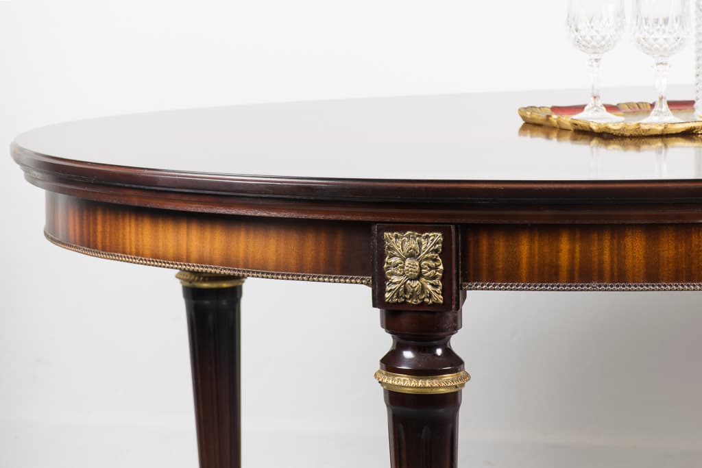 French Louis XVI Style Mahogany Dining Table - French antique dining tables 3
