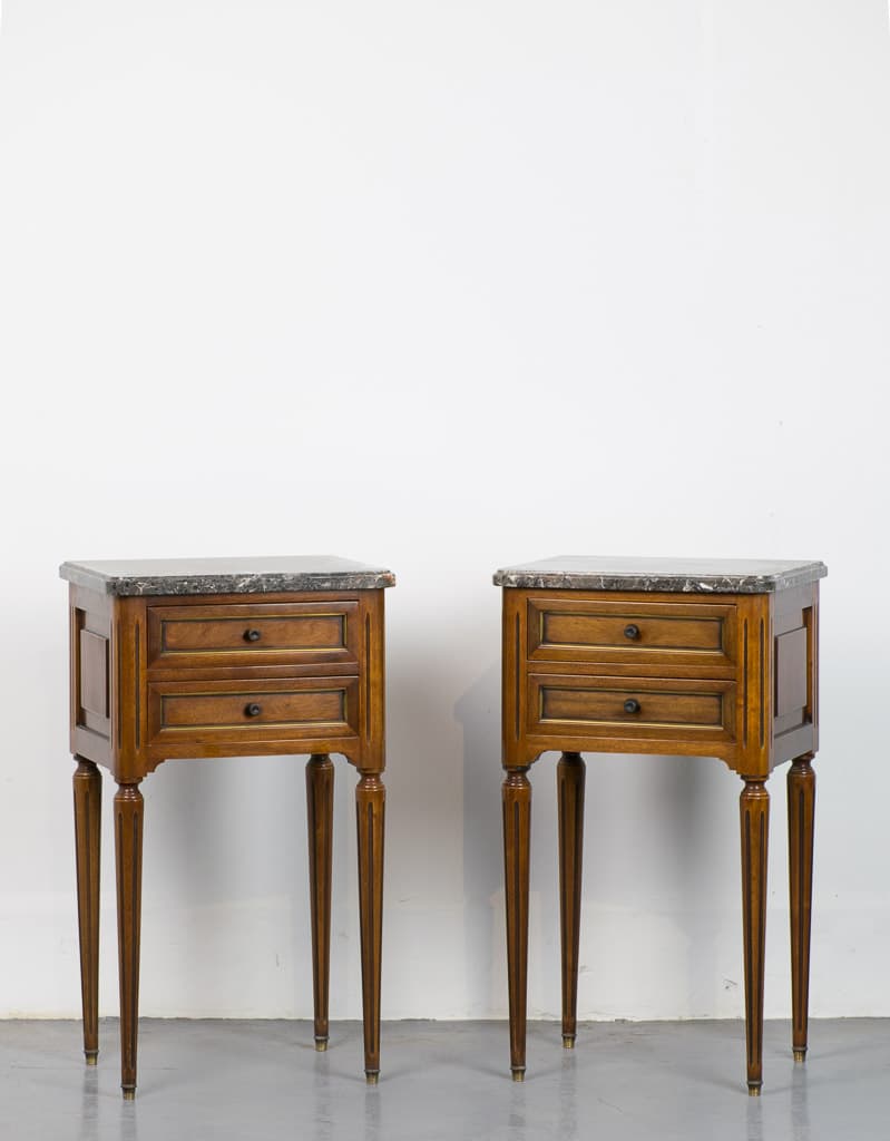 Pair of French Louis XVI Style Sideboard - French antique side tables 3