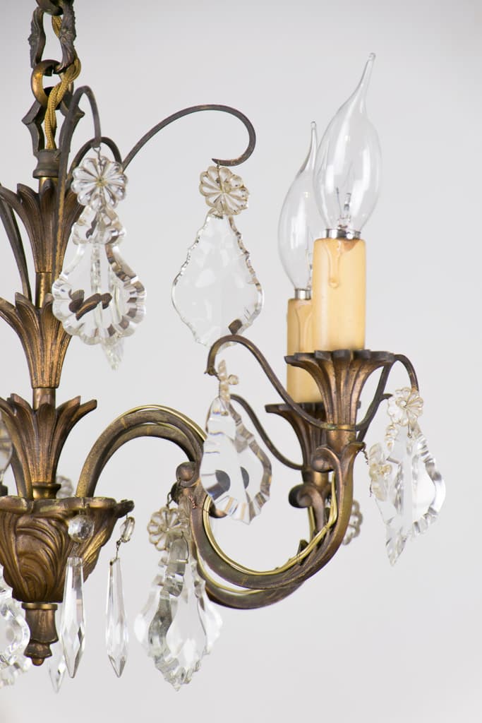 French Louis XVI Style Crystal Chandelier - French antique chandeliers & pendants 2