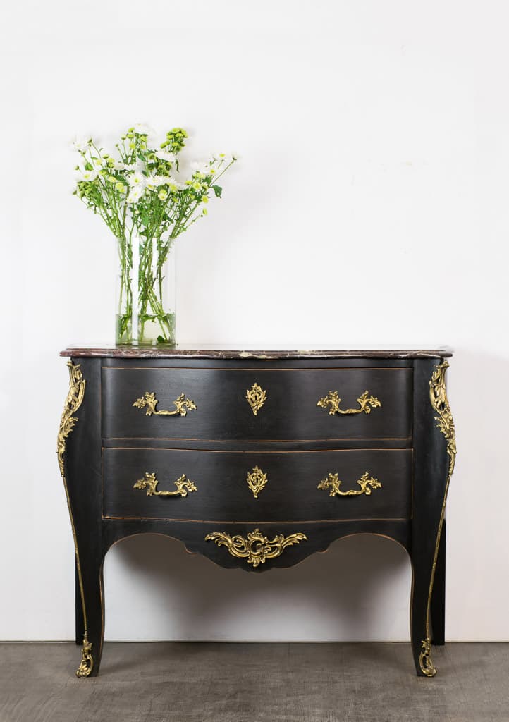 French Louis XV Ormolu-mounted Marble-top Commode - French antique chest of drawers 3