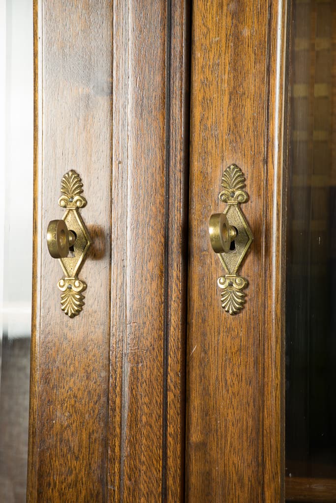 French Louis XVI Mahogany Antique Vitrine Bookcase - French antique display cabinet 2