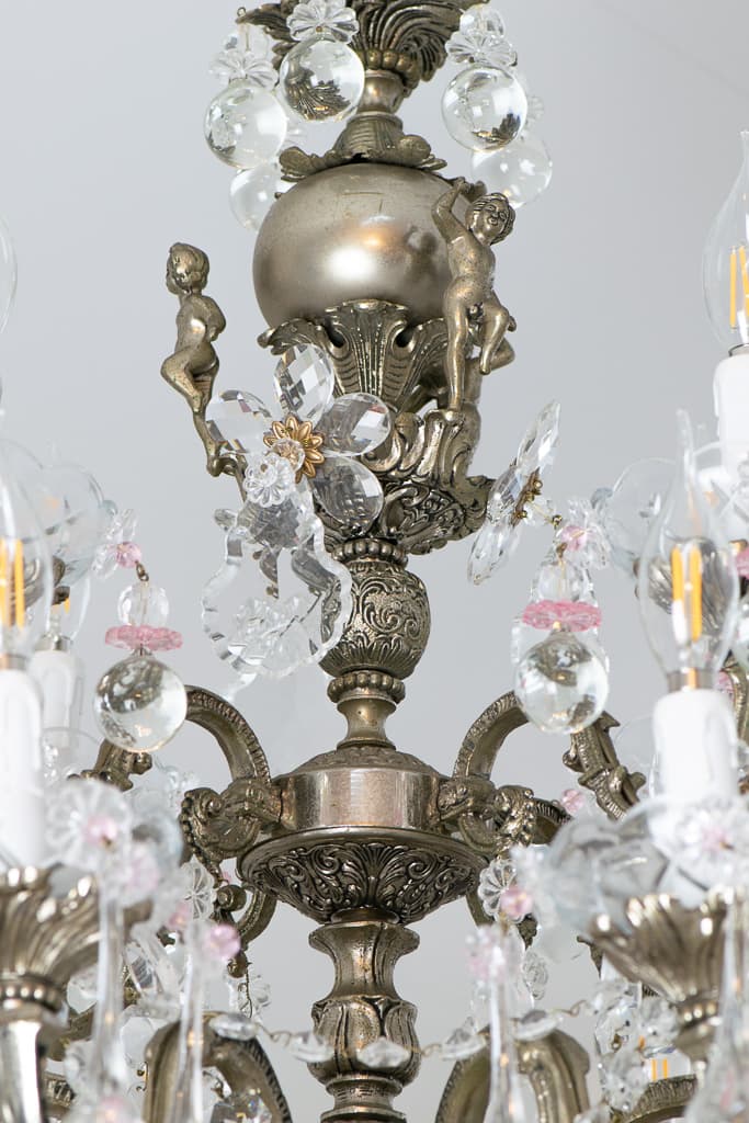 Imposing French Multicolor Prisms Fine Cut Crystal Chandelier - French antique chandeliers & pendants 2