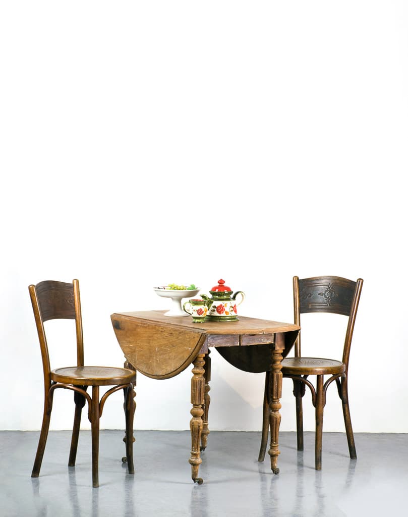 French Country Style Foldable Round Table - French antique side tables 2