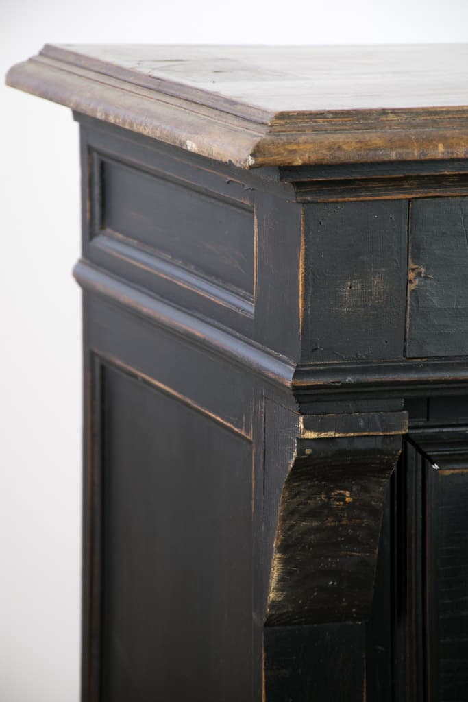 Oak Painted French Shop Counter, Circa 1920' - French antique counters 3