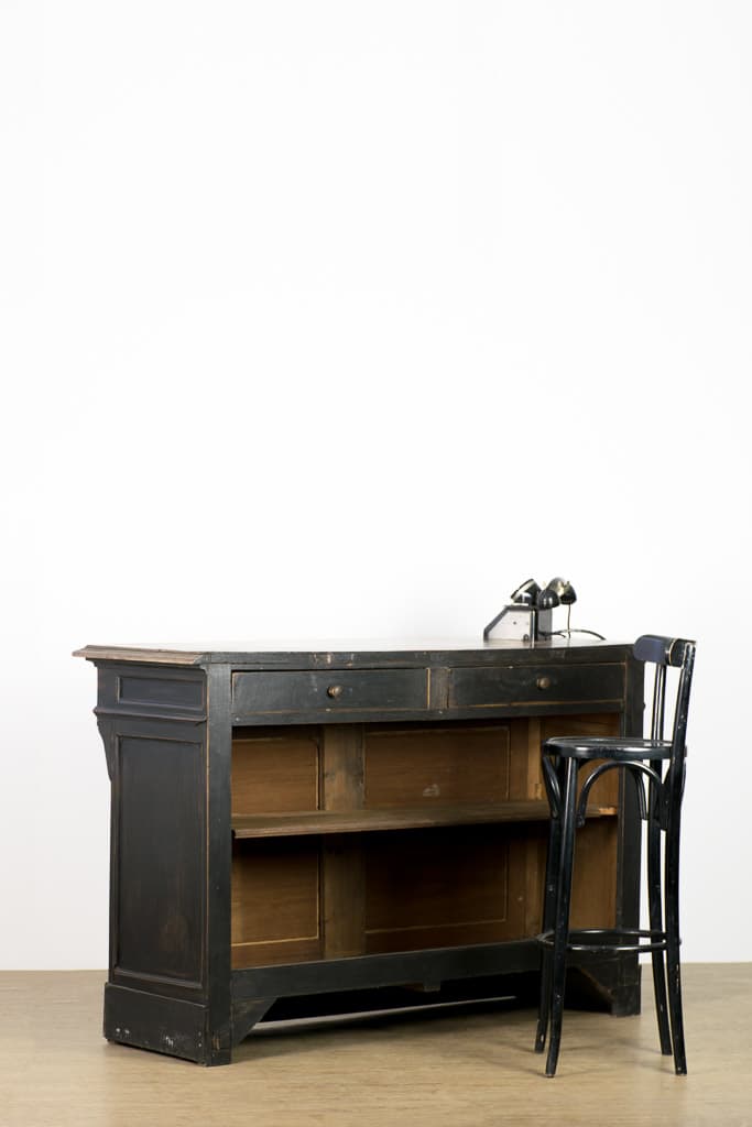 Oak Painted French Shop Counter, Circa 1920' - French antique counters 2