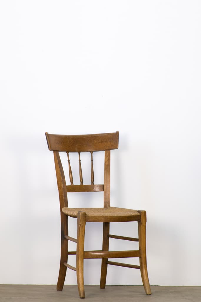 Early 20th Century Set of Six Antique Rush Chairs - French antique dining chairs 3